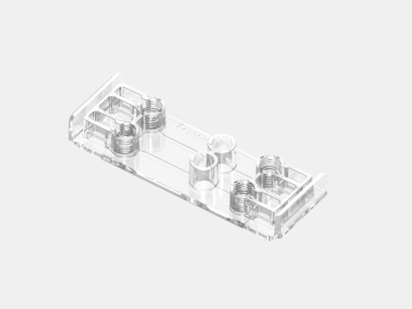 Be-Transflow stards chip made of transparent COP with optimal optical properties. The chip includes Beonchip´s patented fluidic connections. The chip comprises to independejnt microfluidic channels connected to a culture well via a porous membrane.