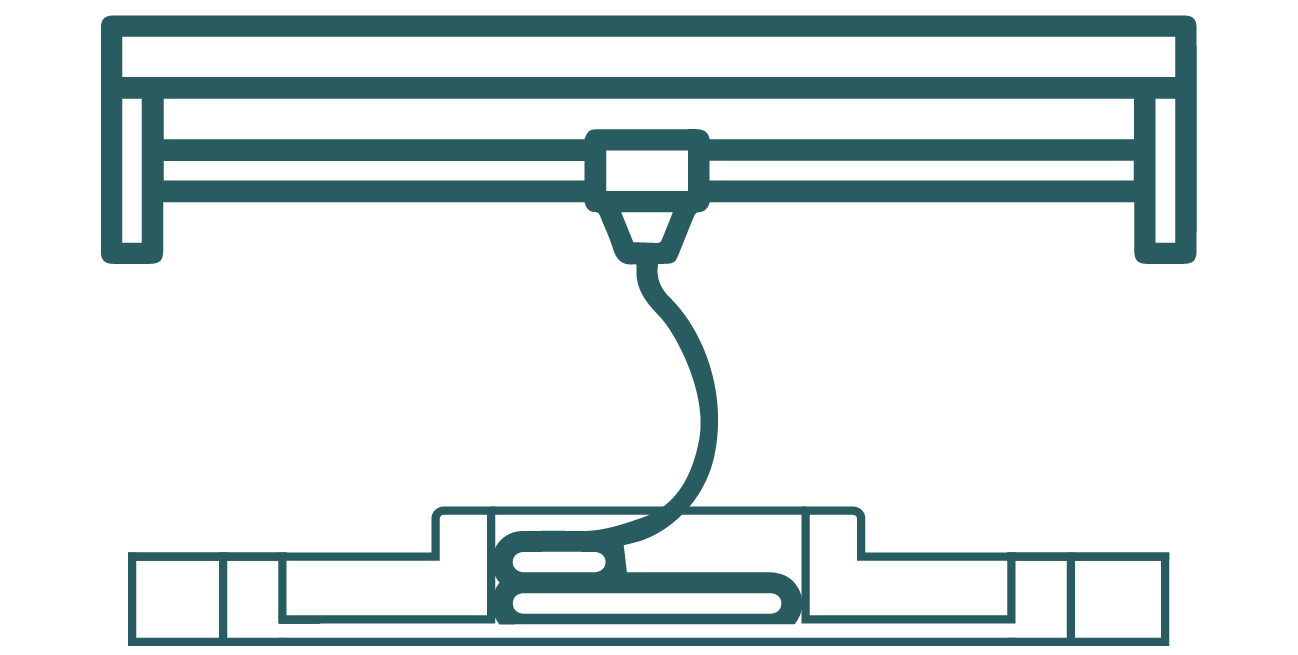 Bioprinter depositing bioink inside a microfluidic chip (organ-on-chip platform)